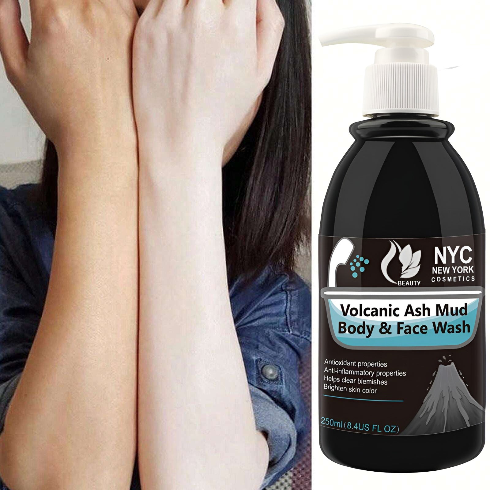 New York Cosmetic Volcanic Mud Body Wash