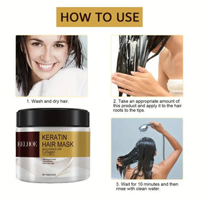 Collagen Hair Mask for Damaged Hair, Repair for Dry Damaged or Color Treated Hair