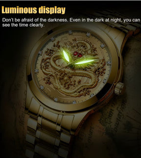 Luxury Golden Dragon Watch