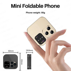 NEW 2024 iPhone i16 Mini Flip Mobile Phone 1000mAh High Capacity Battery Support 2 Inch SlM Screen Multilingual 1.77 Card Phone H9B7 Nano Foldab