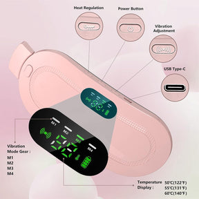 Menstrual Heating Pad Period Massager Fast Pain Relief Cramps Massager
