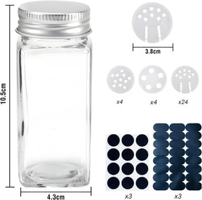 24-Piece Glass Spice Jar Set