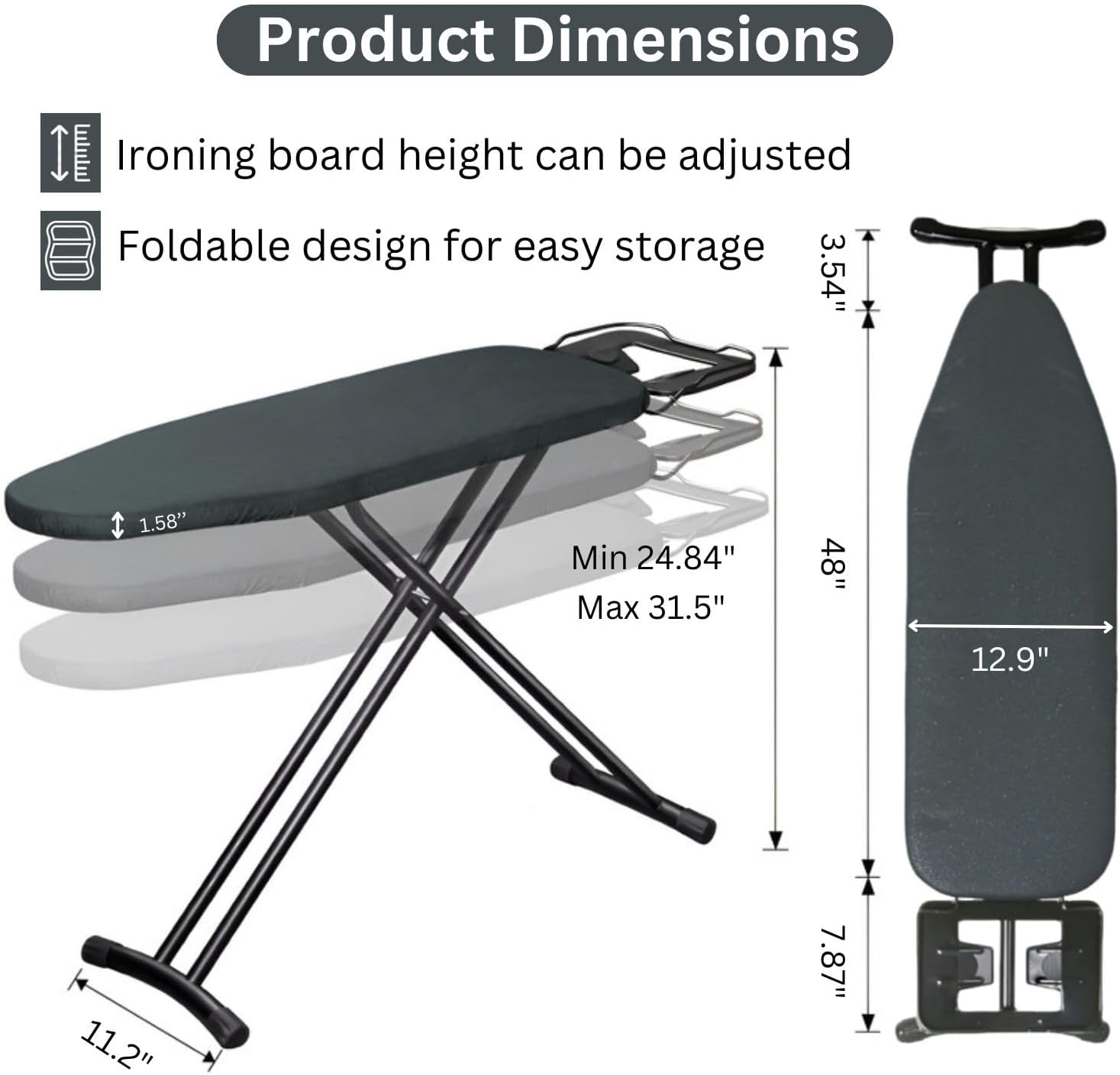 Ironing Board with Adjustable Height