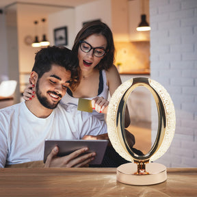 Touch Control Crystal Table Desk Lamp