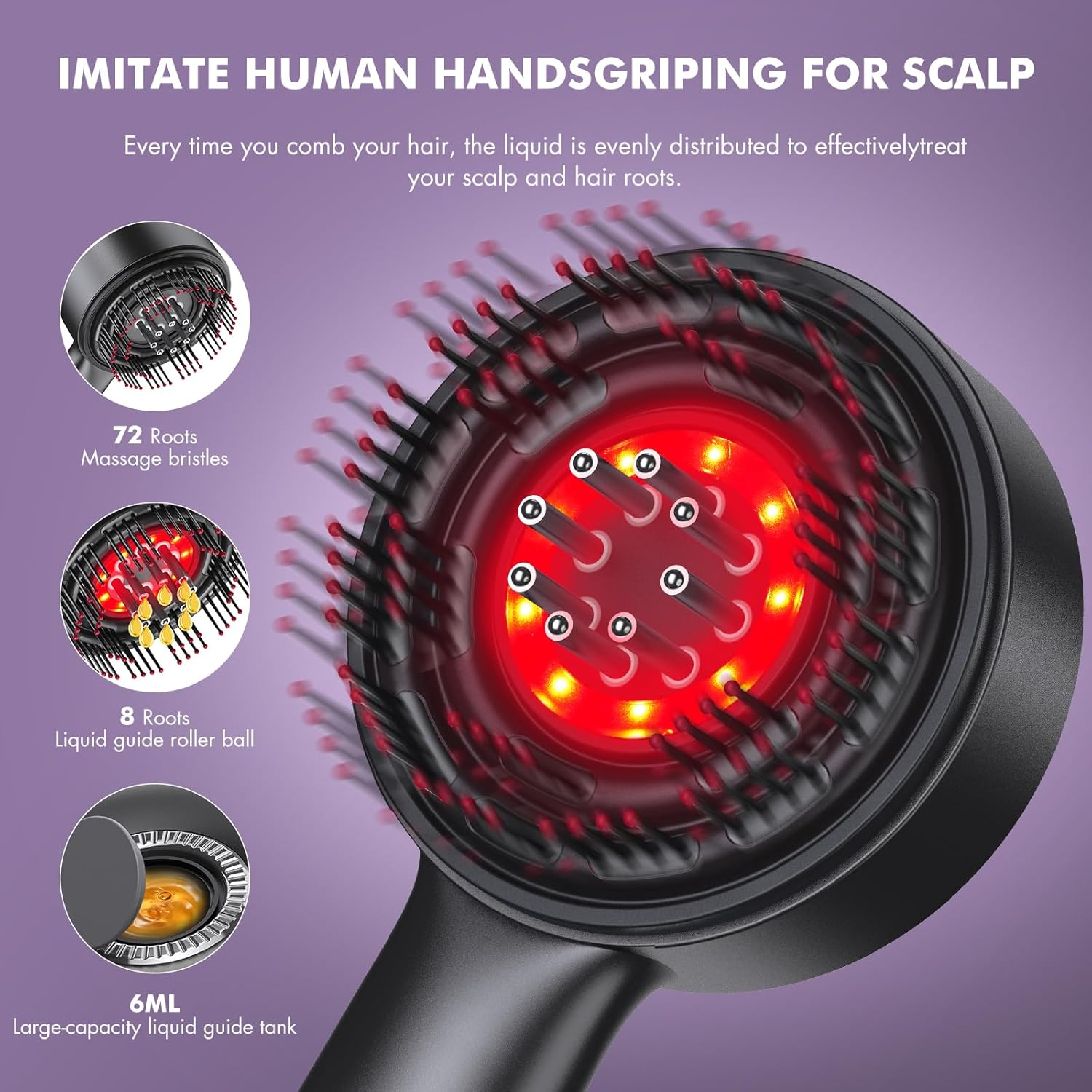 2 In 1 Hair Oil Electric Scalp Brushes for Hair, Scalp Massager Brush