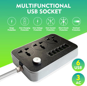 Power Strips Extension Cord 3 Outlets