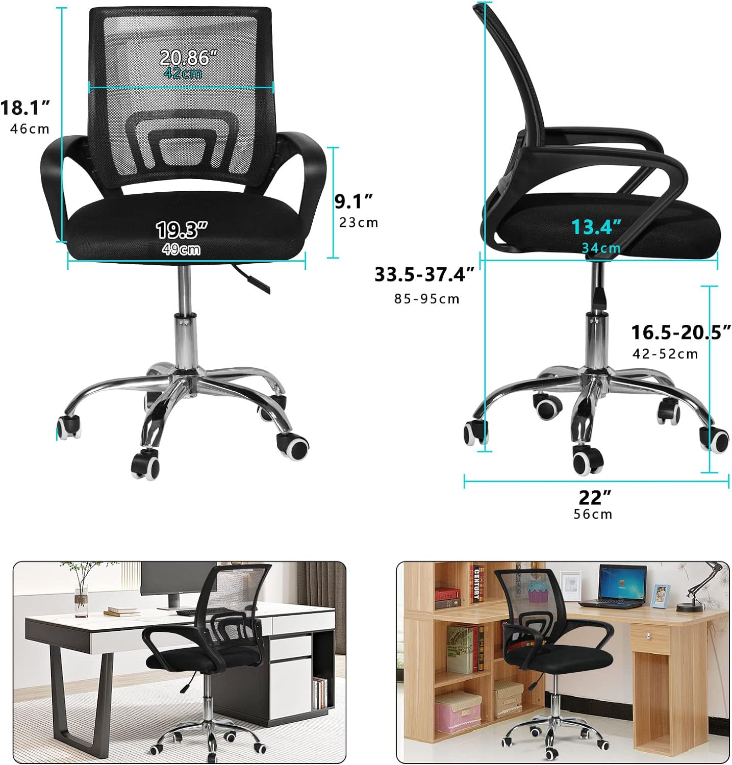 Office Desk Chair with Lumbar Support