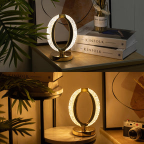 Touch Control Crystal Table Desk Lamp