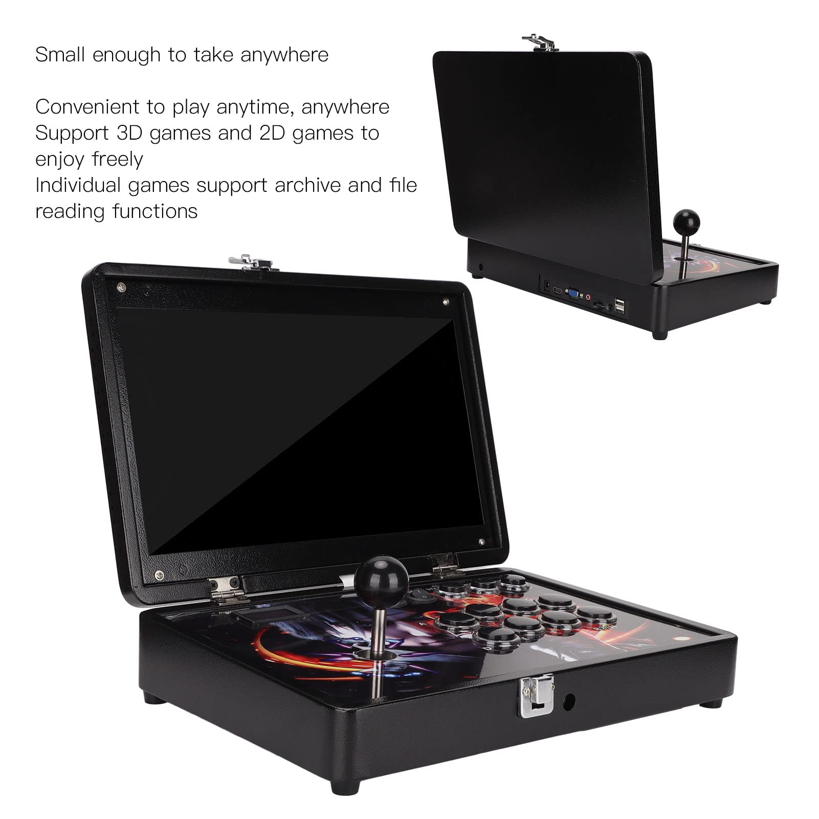 Games Arcade Game Console Support 3D 2D Games 14 Inch 1280x720 Portable Multi Functional Metal