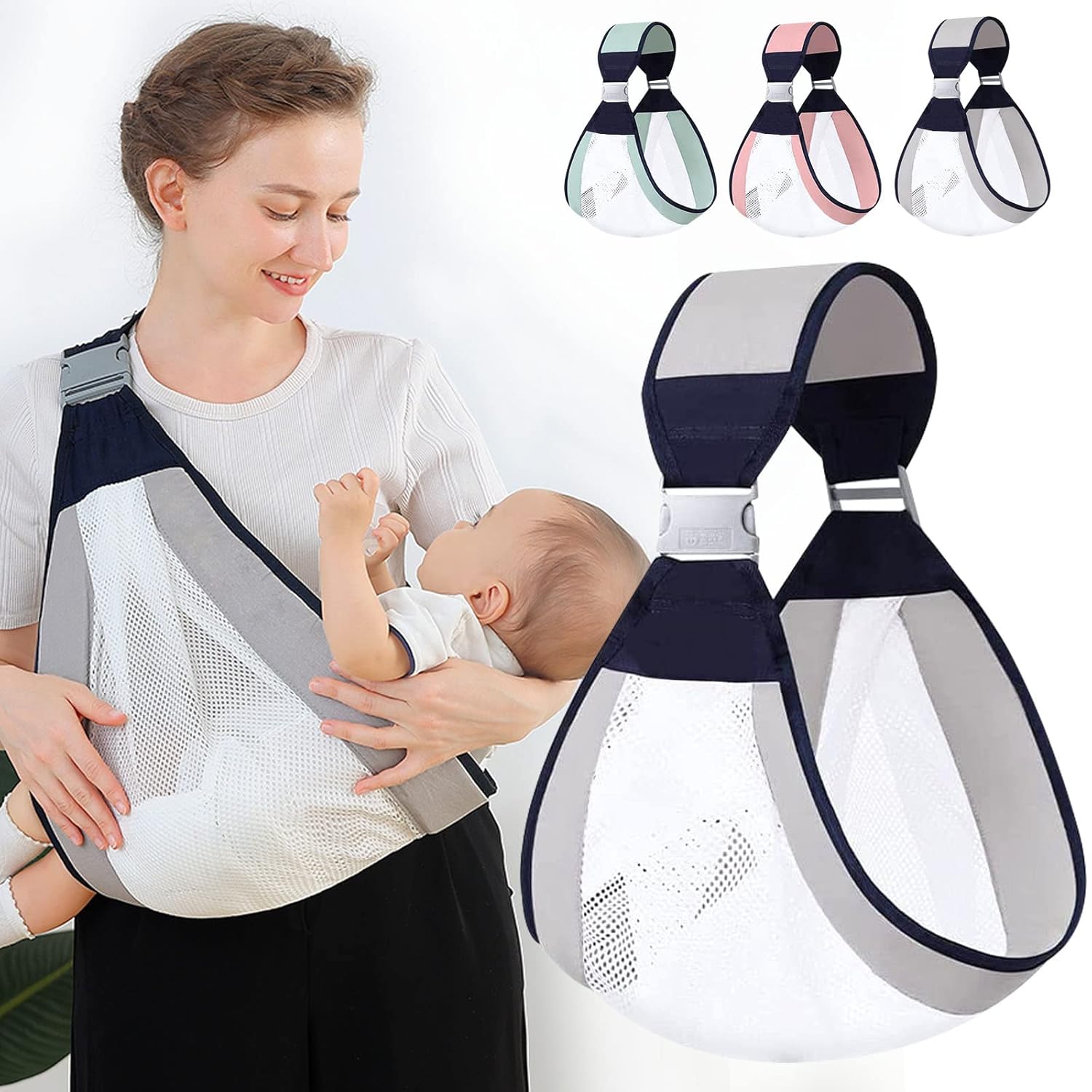 Adjustable Baby Holder Carrier, Baby Half Wrapped Sling Hip Carrier, One Shoulder Labor-Saving