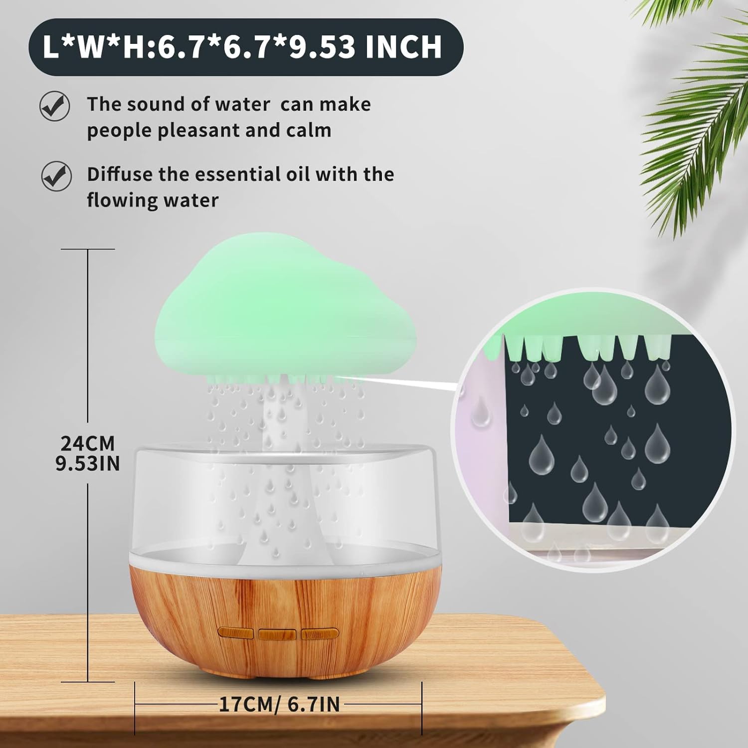 Raining Cloud Night Light Essential Oil Diffuser Humidifier