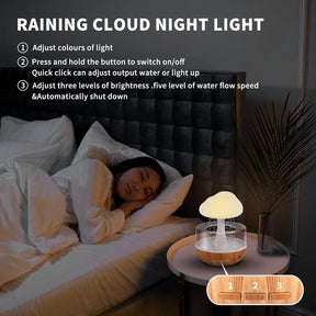 Raining Cloud Night Light Essential Oil Diffuser Humidifier