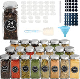 24-Piece Glass Spice Jar Set