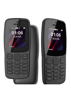 Nokia 106 Dual Sim 2018 Black With LED Torch FM Radio Big Button Phone