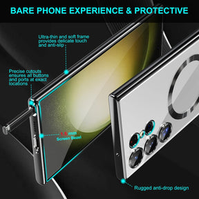 Galaxy S23 Ultra Magnetic Case with Camera Lens Protector