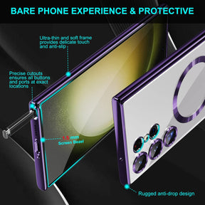 Galaxy S23 Ultra Magnetic Case with Camera Lens Protector