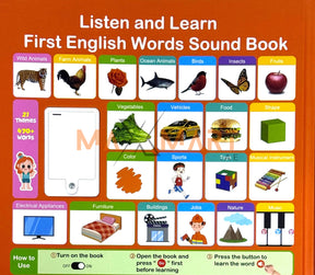 Sound Books for Kids Interactive & Educational – Learn & Play with Fun (Set of 4)