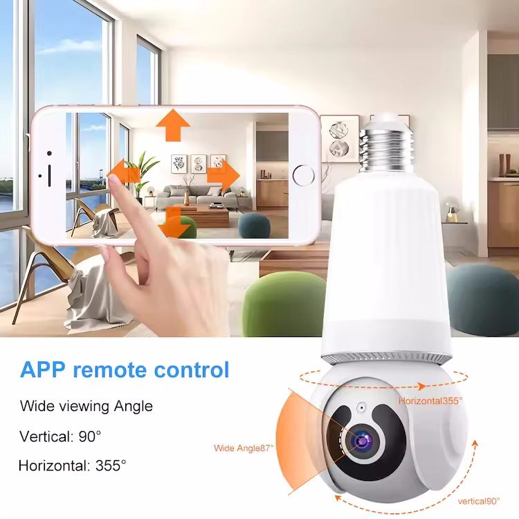 Waterproof Night Vision Wireless Bulb Camera