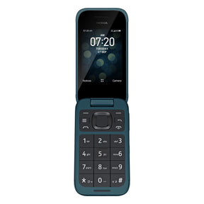 هاتف Nokia 2660 Flip Dual Sim باللون الأزرق بذاكرة وصول عشوائي 48 ميجابايت وذاكرة داخلية 128 ميجابايت وشبكة 4G - الإصدار الدولي