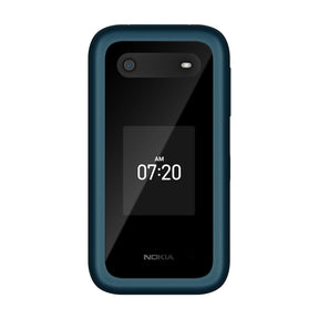 هاتف Nokia 2660 Flip Dual Sim باللون الأزرق بذاكرة وصول عشوائي 48 ميجابايت وذاكرة داخلية 128 ميجابايت وشبكة 4G - الإصدار الدولي