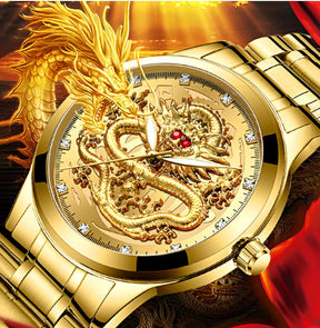 Luxury Golden Dragon Watch