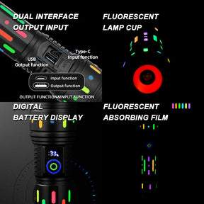 White Laser LED Flashlight