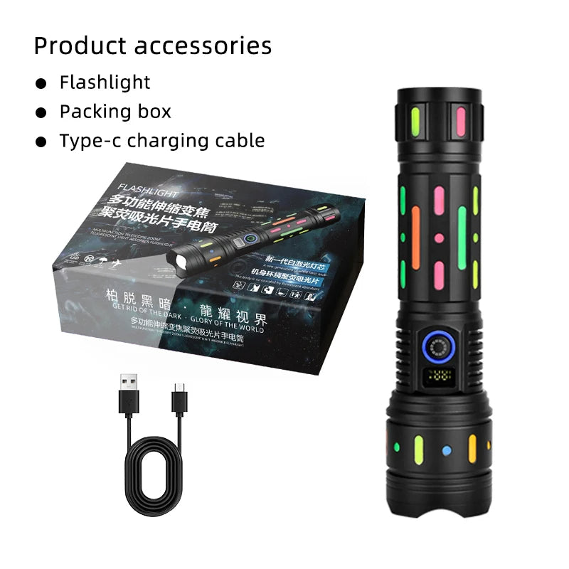 White Laser LED Flashlight