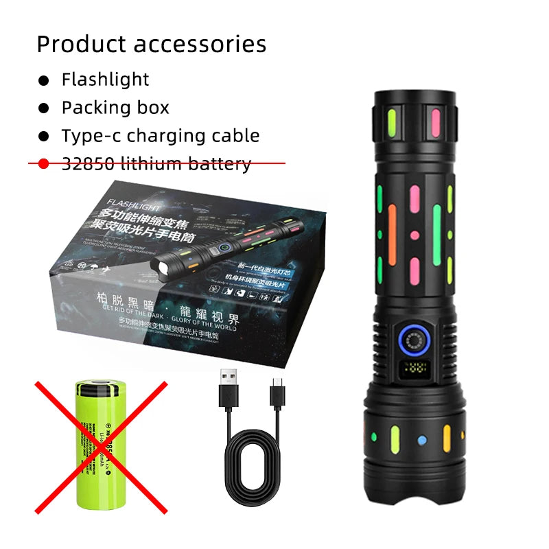 White Laser LED Flashlight