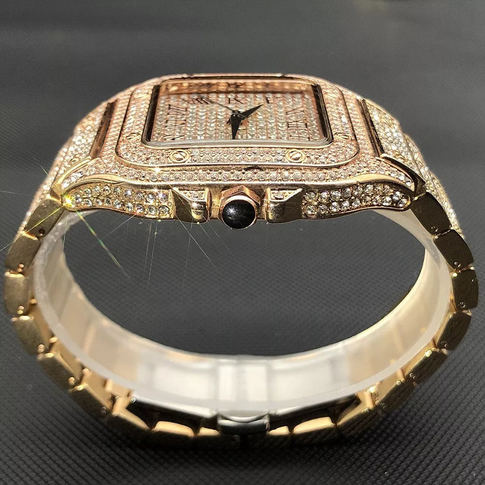 Luxury Watch for Men Bling Diamond Luxury Full Diamond Fashion Watch